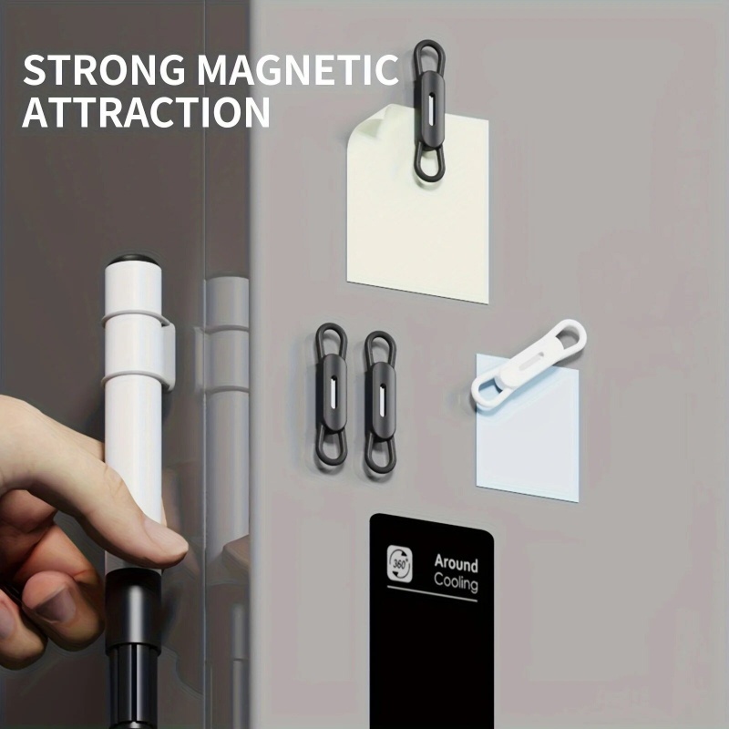 Pen Holder Magnetic - 2-6 個磁気ペン鉛筆ホルダーシリコン調整可能なペンクリップデスク冷蔵庫ホワイトボードオフィスデスクトップマーカーオーガナイザー