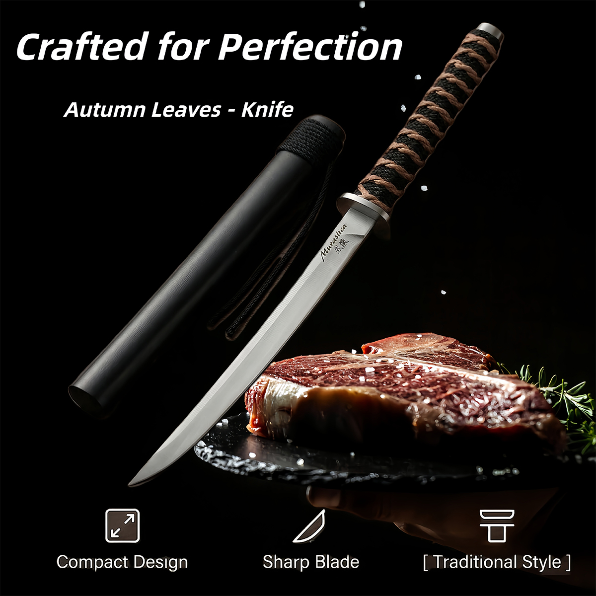 High Tech Kitchen Accessories - 高級な秋の紅葉模様のキッチンナイフ1点、高品質キッチンツールセット、携帯用フルーツナイフ、ミニキッチン調理ナイフ