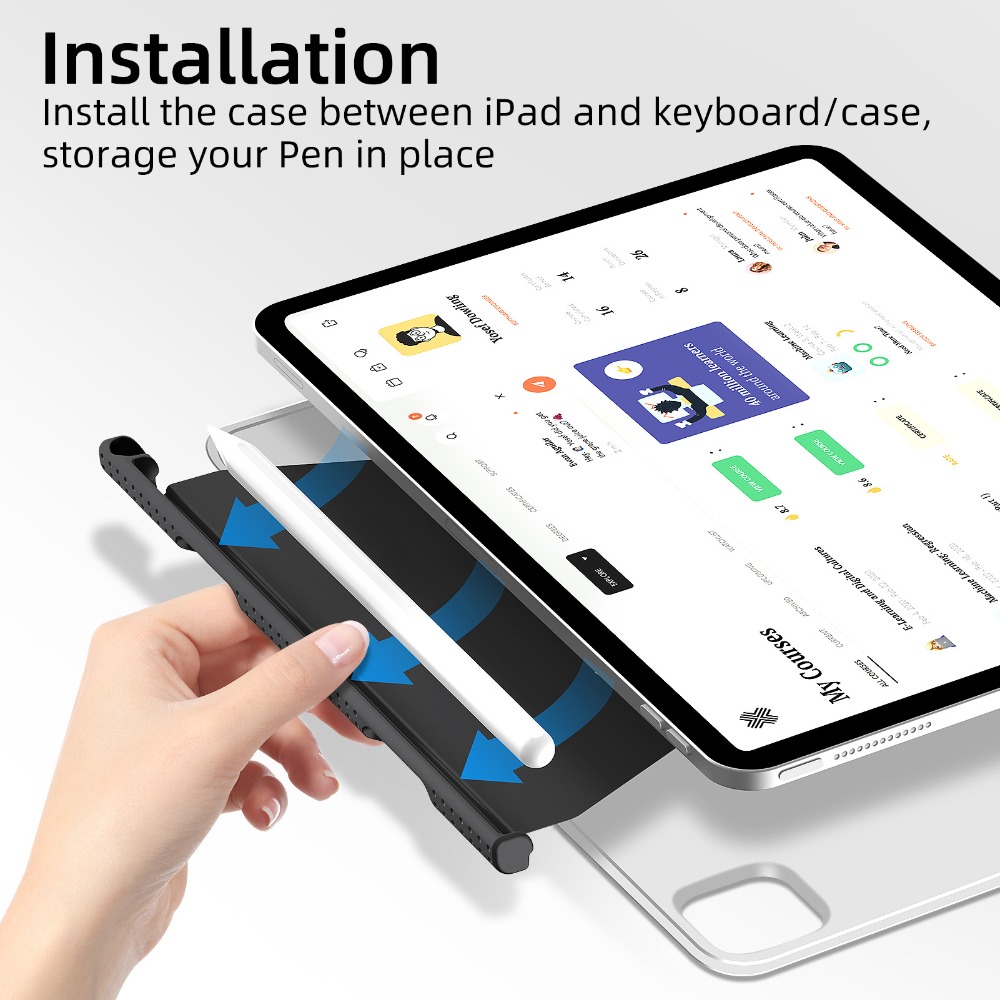 Pen Holder Magnetic - スマートフォリオペンシルホルダー、m-agicキーボード、鉛筆2世代、鉛筆1/2と互換性があります