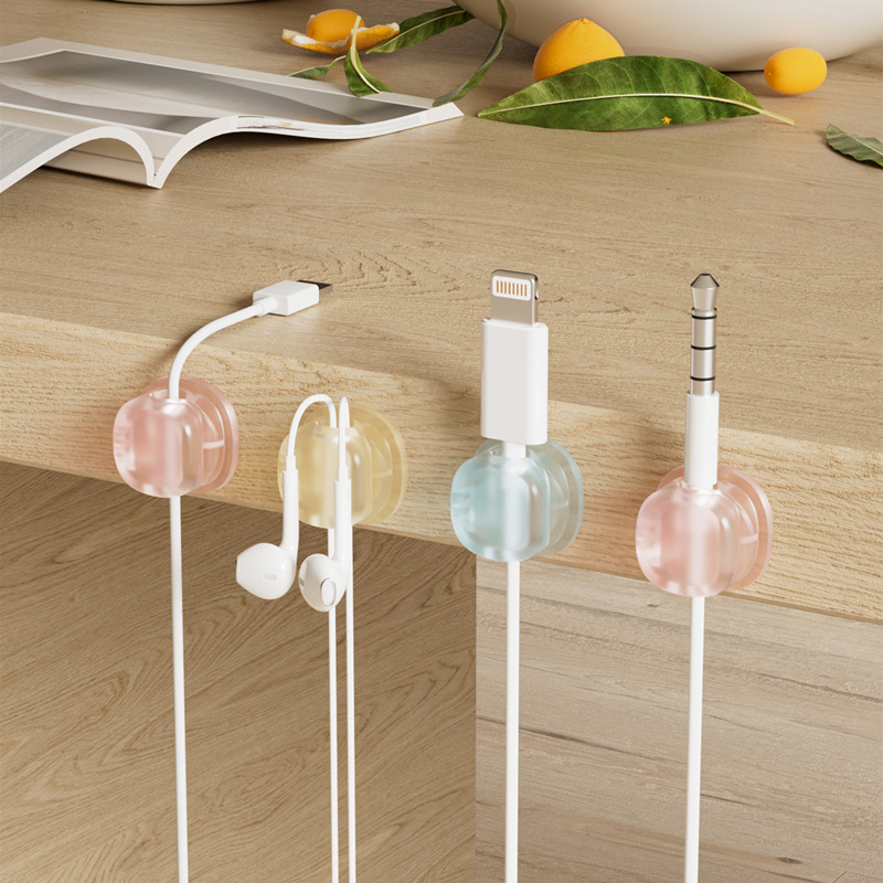 3色透明マグネット式ケーブルオーガナイザー、データケーブルホ - Desk Cable Clip のレビューと価格