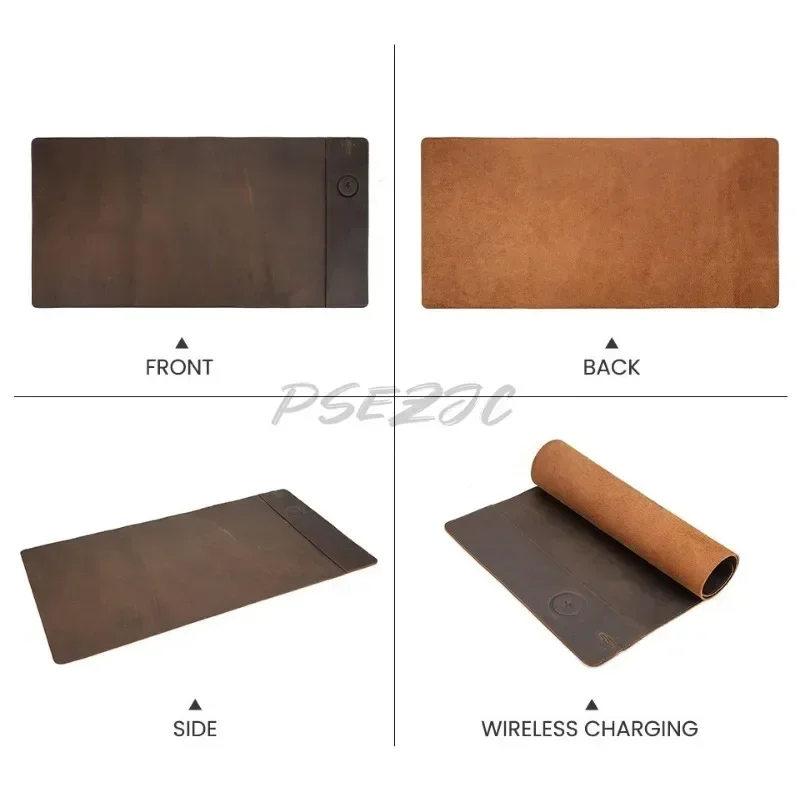 ヴィンテージ牛革マウスパッド,超大型,防汚,防水ストラップ, - Mouse Charging Pad のレビューと価格