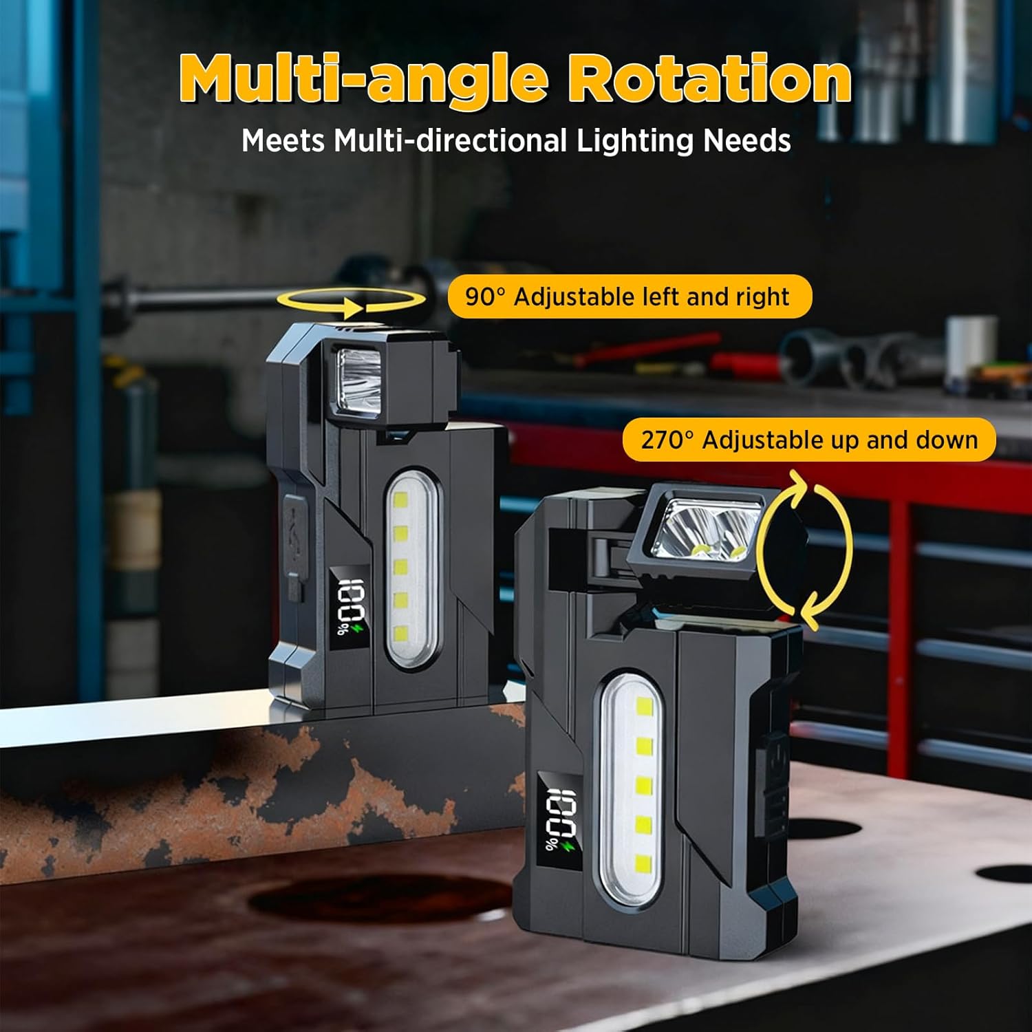 超高輝度 1000LM LED 懐中電灯 USB 充電式 L - Pen Holder Magnetic のレビューと価格