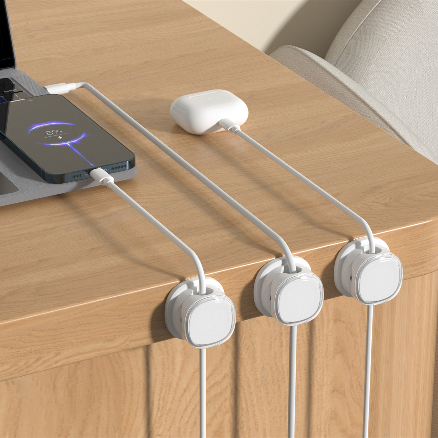 3/6/8/12個の磁気ケーブルクリップ、調節可能なコードホ - Desk Cable Clip のレビューと価格