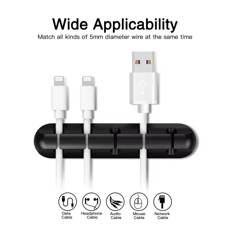 シリコーン USB ケーブル クリップ ワインダー オーガナ - Desk Cable Clip のレビューと価格
