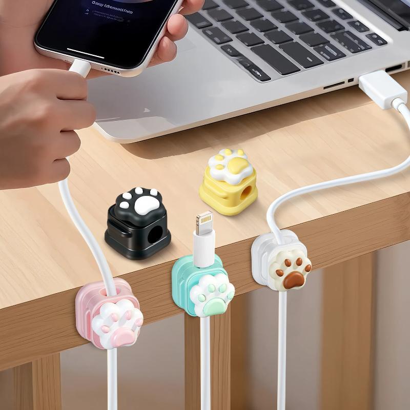 デスクトップかわいいケーブルオーガナイザーホルダークリップデ - Desk Cable Clip のレビューと価格