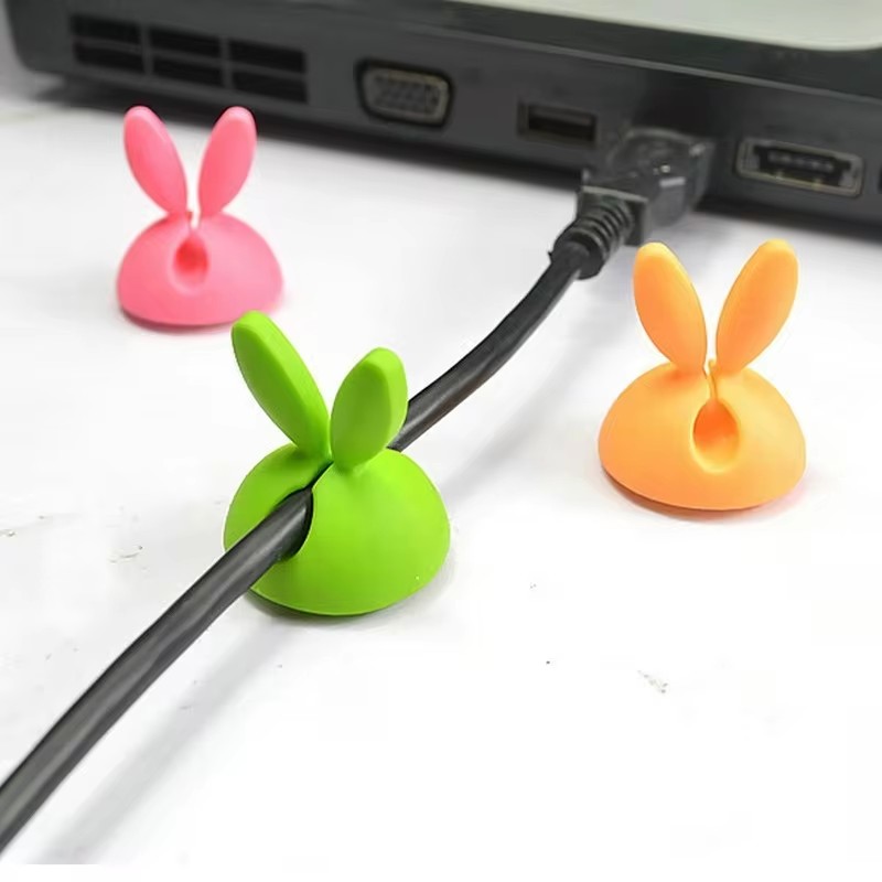 かわいいウサギの耳ケーブルマネージャー、デスクトップ、ダッシ - Desk Cable Clip のレビューと価格