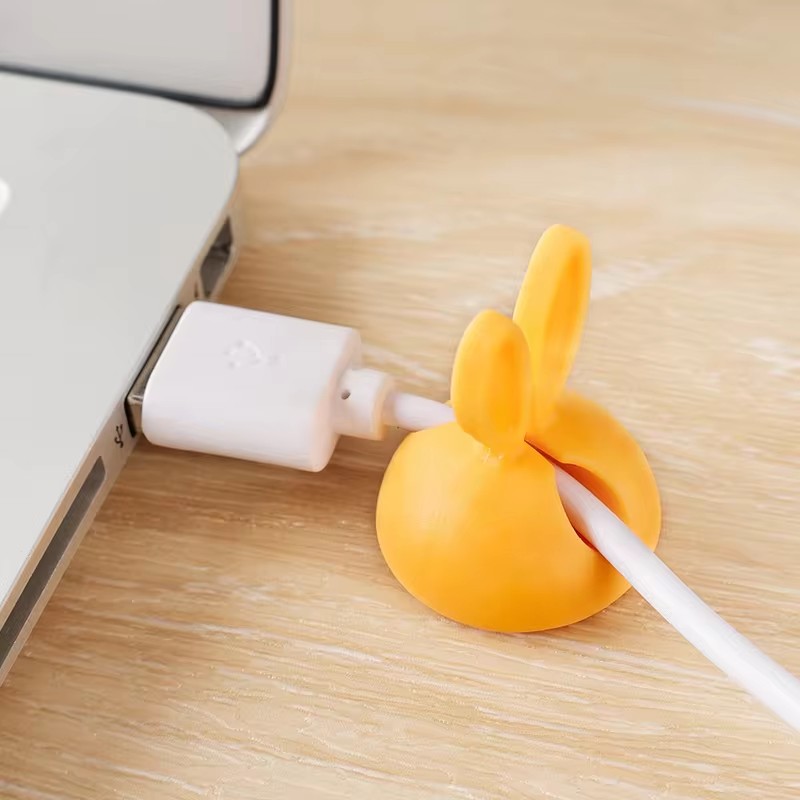 かわいいウサギの耳ケーブルマネージャー、デスクトップ、ダッシ - Desk Cable Clip のレビューと価格