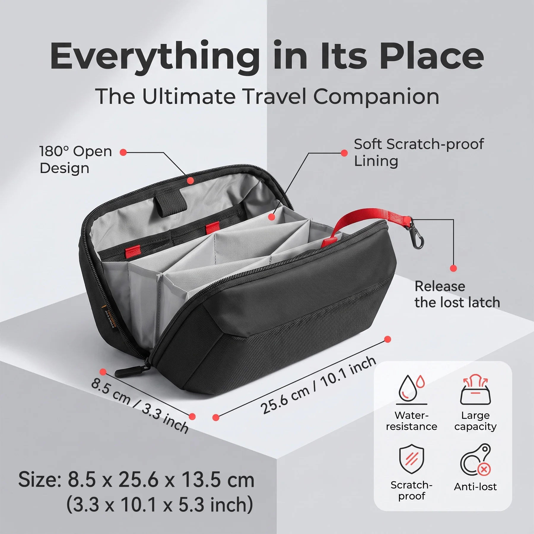 トラベルテックオーガナイザーポーチ、防水多機能電子機器アクセ - Tech Accessories Storage のレビューと価格