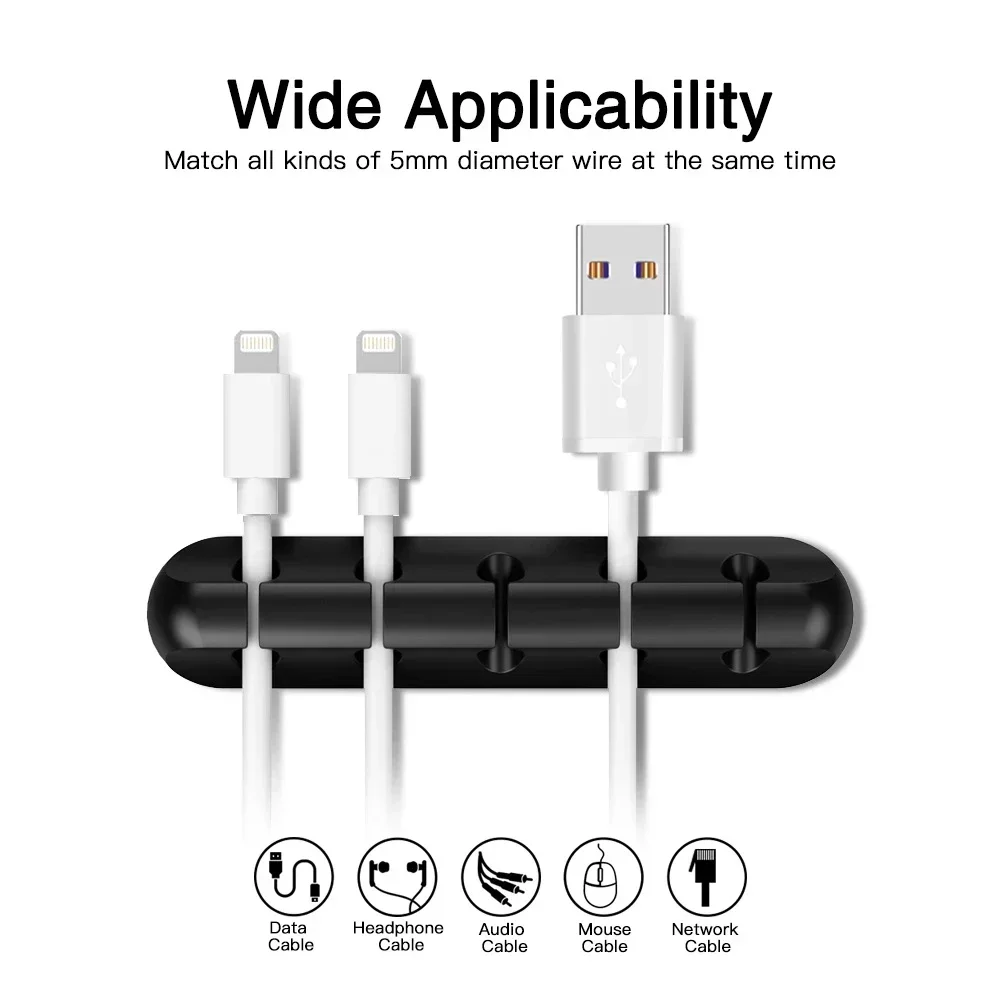 粘着式ケーブルホルダーコードクリップ管理オーガナイザーデスク - Desk Cable Clip のレビューと価格