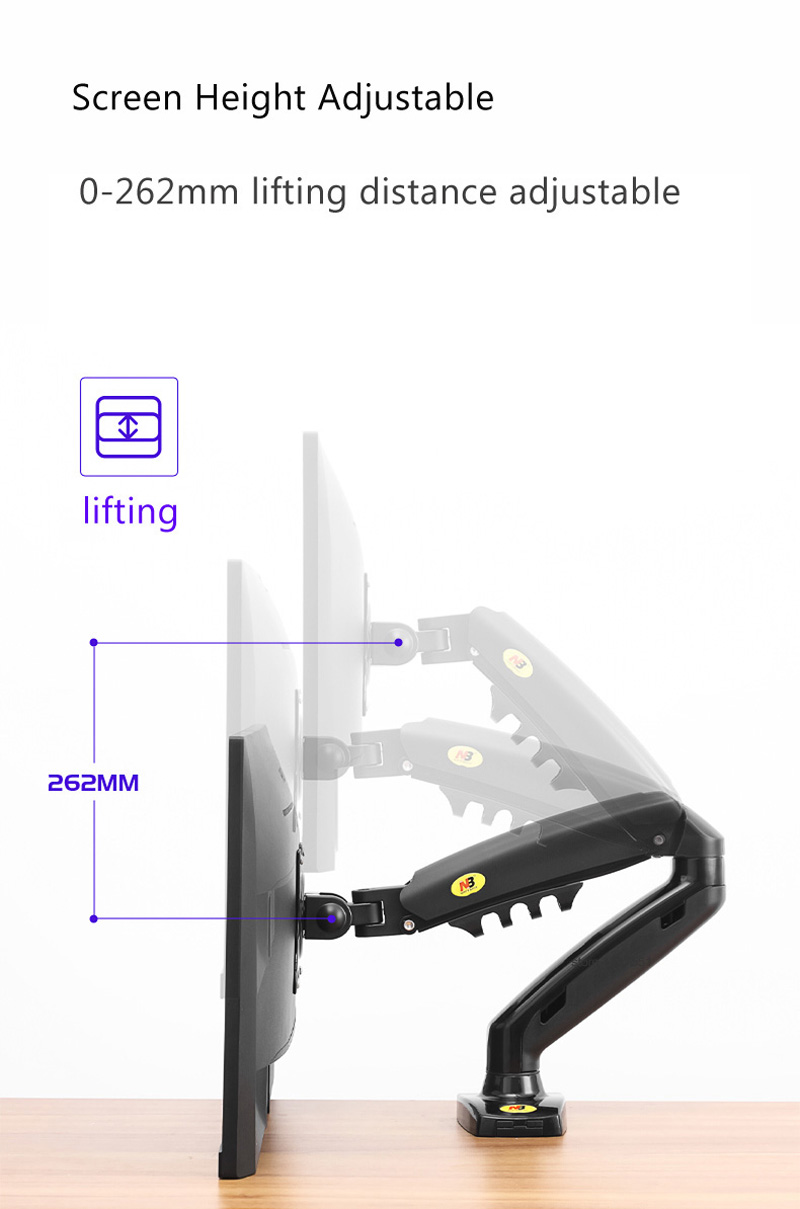 NEW NB F80 17-30インチ デスクトップLED  - Monitor Arm Single のレビューと価格