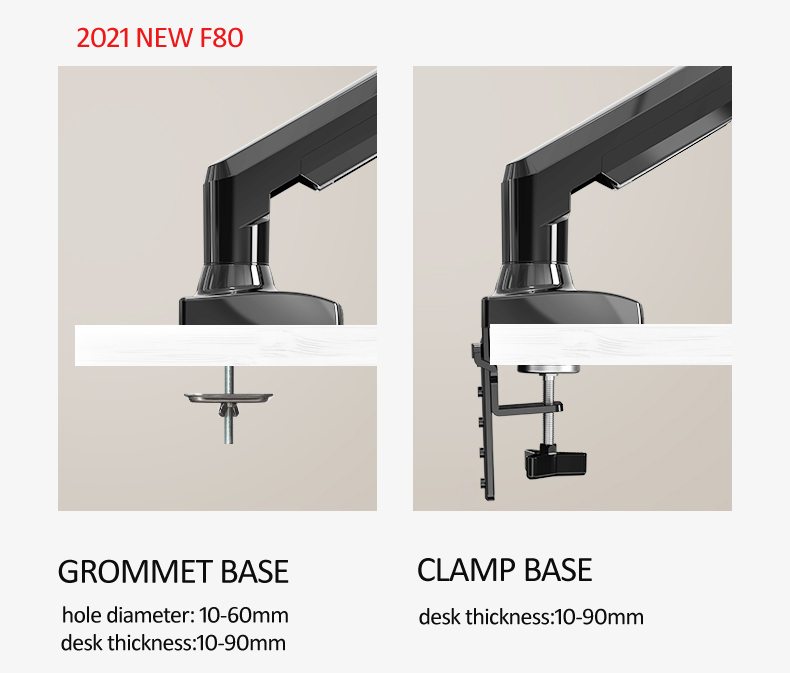 NEW NB F80 17-30インチ デスクトップLED  - Monitor Arm Single のレビューと価格