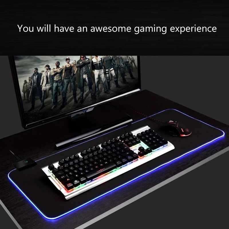 LED ライトマウスパッド RGB キーボードカバーデスクマ - Mouse Charging Pad のレビューと価格