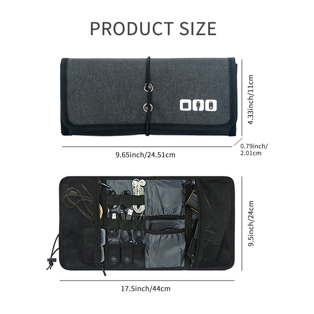 家庭用ケーブル整理ポーチ |   USBケーブル、充電器、携 - Tech Accessories Storage のレビューと価格