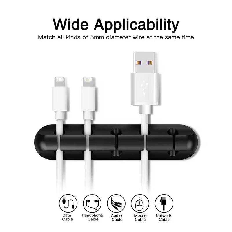 シリコーン USB ケーブル クリップ ワインダー オーガナ - Desk Cable Clip のレビューと価格