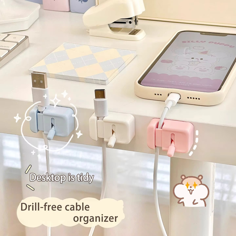 デスク用ケーブル管理クリップ - 穴あけ不要のエッジマウント - Desk Cable Clip のレビューと価格