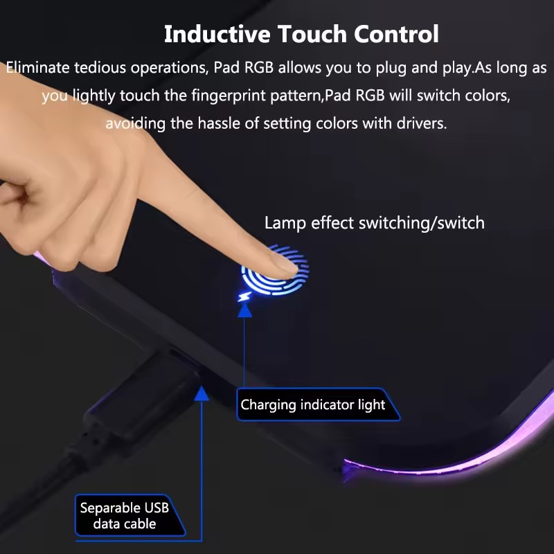 RGBマウスパッド ワイヤレス充電器付き 15W急速充電 滑 - Mouse Charging Pad のレビューと価格