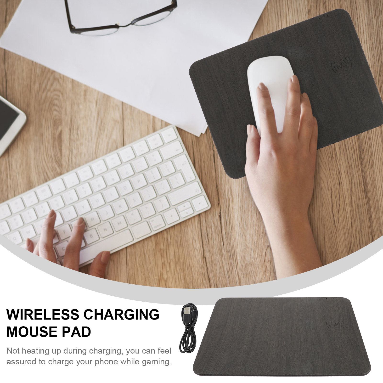 ワイヤレス充電マウスパッド 15W 高性能ゲーミングマウスパ - Mouse Charging Pad のレビューと価格