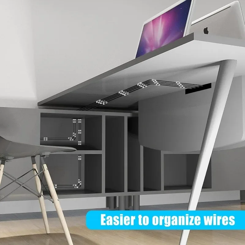 ワイヤーホルダー 壁掛けケーブルクリップ 粘着式コードオーガ - Desk Cable Clip のレビューと価格