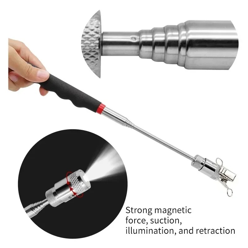 伸縮式磁気ペン LEDライト付き 拡張可能なピックアップロッ - Pen Holder Magnetic のレビューと価格