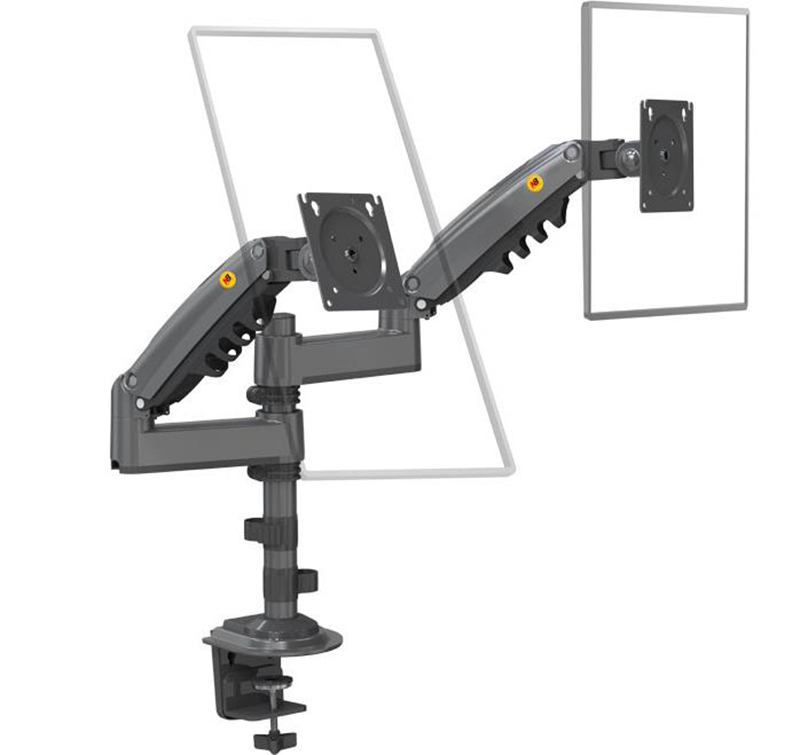 NB New H180 フルモーション 17'-27' ダブ - Monitor Arm Single のレビューと価格