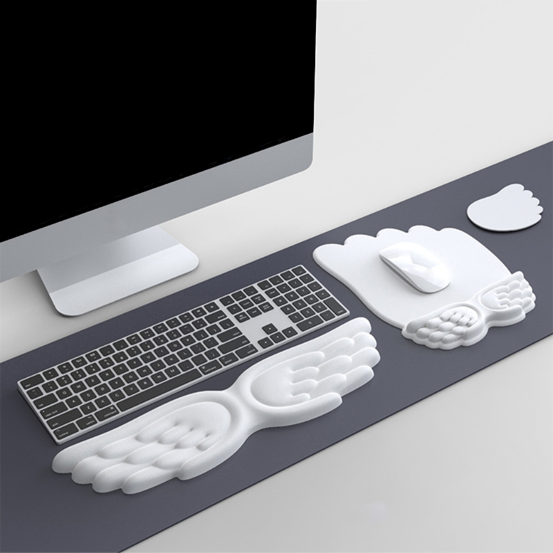 キーボードマウスリストレストエンジェルウィング低反発マウスパ - Mouse Charging Pad のレビューと価格