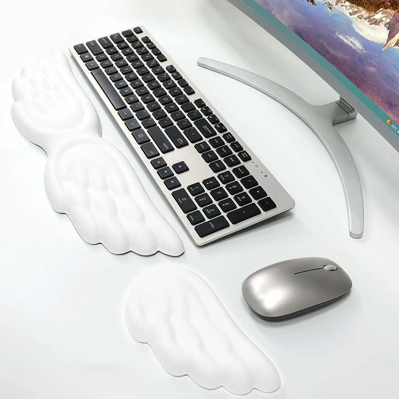 キーボードマウスリストレストエンジェルウィング低反発マウスパ - Mouse Charging Pad のレビューと価格