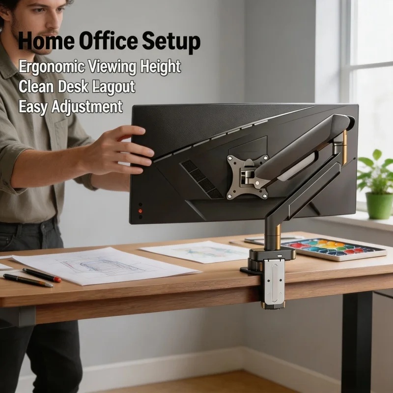 14インチ～32インチスクリーン用シングルモニターマウントブ - Monitor Arm Single のレビューと価格