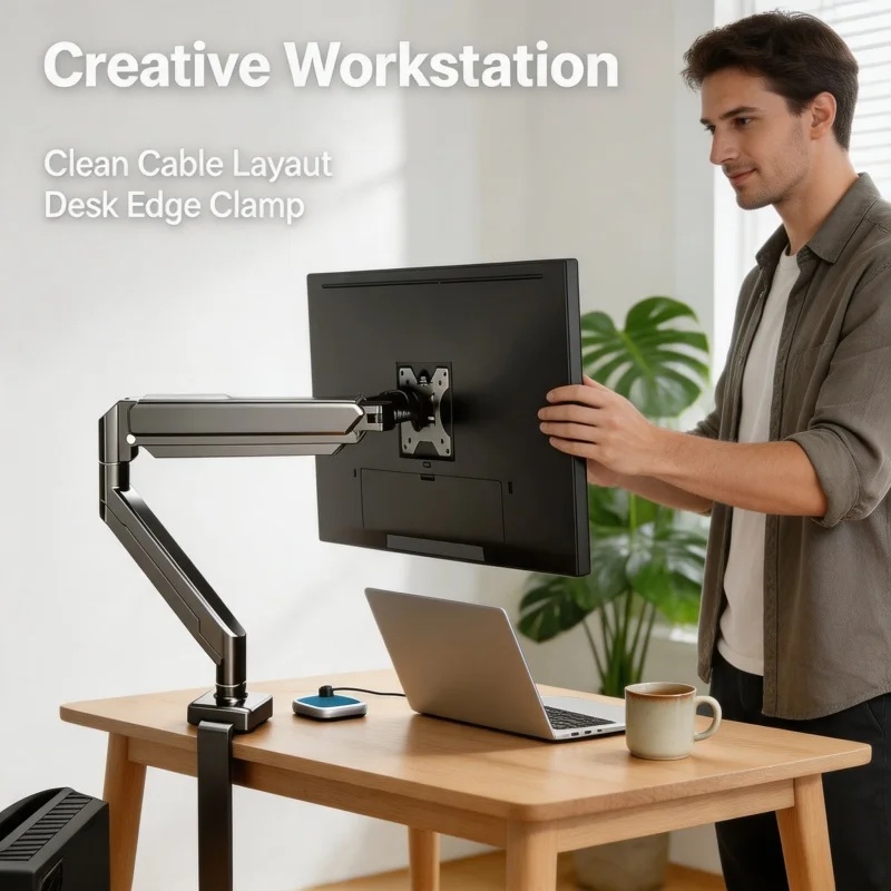 14インチ～32インチスクリーン用シングルモニターマウントブ - Monitor Arm Single のレビューと価格